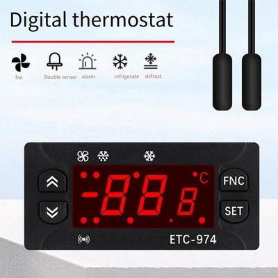 ETC974 Thermostat mit zwei Sensoren für Industrie und Kühlhaus