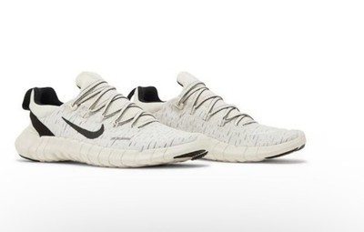 Men Nike Free RN 5.0 Next Nature Running Shoes Sail White Black Gym SIZE 10.5