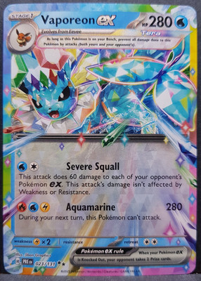 Vaporeon ex 023/131 Prismatic Evolutions Tera Pokémon Pokemon Card English NM