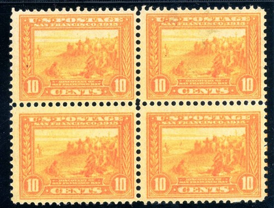 #ad Scott 400 OG MNH FVF US 1913 Panama Pacific Block SCV $1100 $499.00