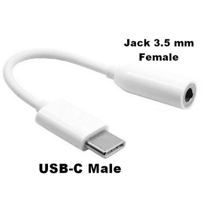 Adattatore Audio USB-C A Jack 3,5mm Con Ricarica Rapida | Compatibile Con Oppo Reno 14F 5G | Lunghezza 12,5 Cm Bianco