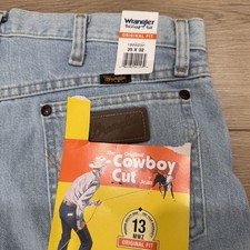 Men's Wrangler  Cowboy Cut  Original Fit Bleach Jean 13MWZGH SZ 35 X32