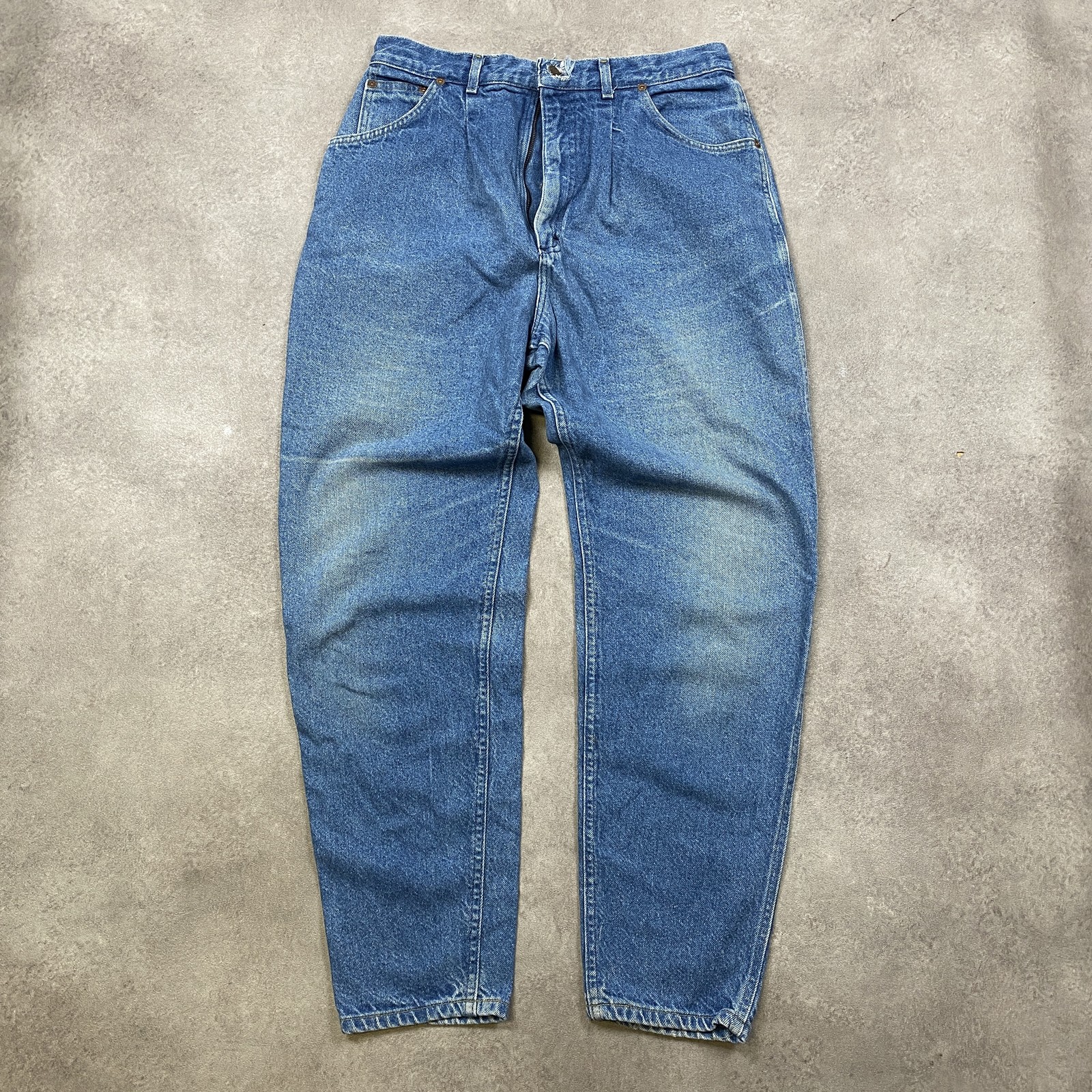 Pantalones de mezclilla cónicos de tiro alto occidental de 32" para mujer Lee...