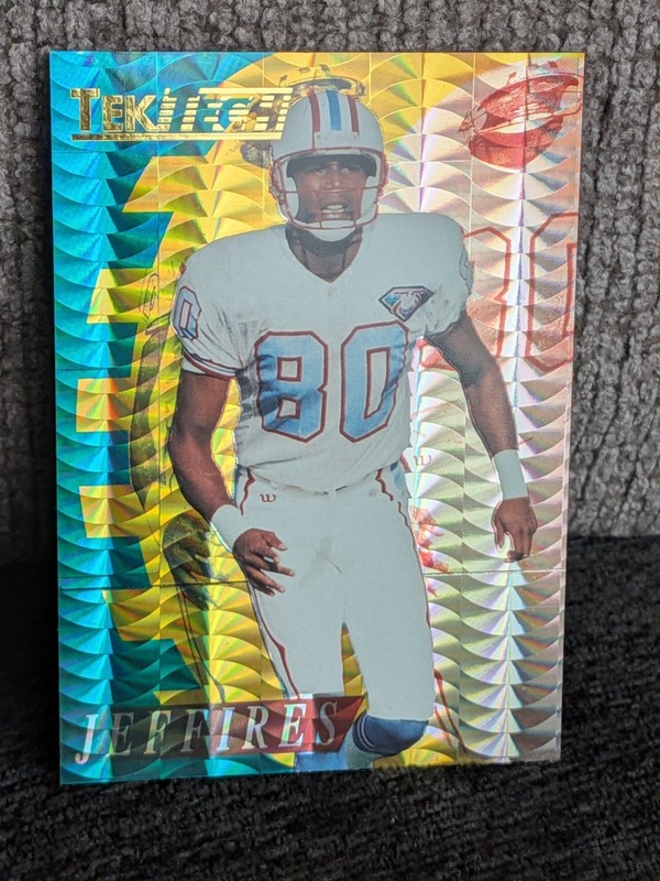 HAYWOOD JEFFRIES - 1995 Collector's Edge TekTech Excalibur #NNO Houston Oilers
