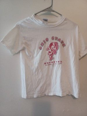 The Game Ohio State Buckeyes Brutus Buckeye Youth S White Preshrunk Tee