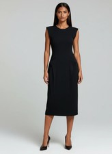 Aurelio Costarella Dress Size 3 AU 12 Delphinium Black Sculptural Sleeveless