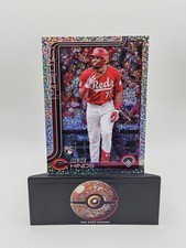 Rece Hinds 2025 Topps Series 1 RC Celebration Confetti Parallel Rookie Reds