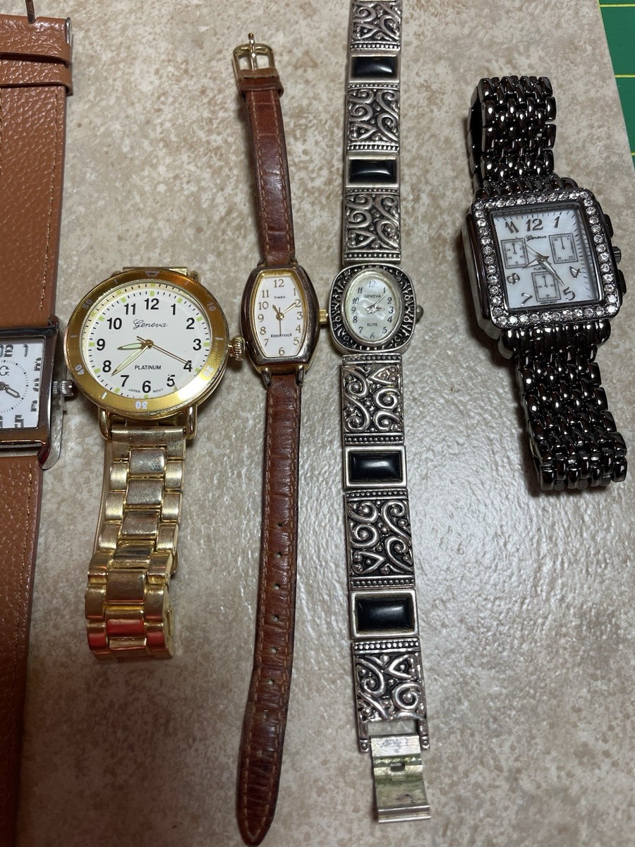 Group Of 8 Watches Various Brands Timex  Citizen Tribeca Geneva C Wonder View 4