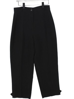 Whistles Damen Hose UK 12 Schwarz 100% Sonstige Tapered Cropped