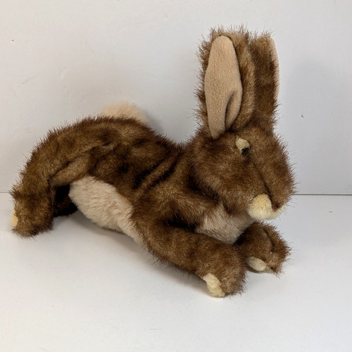 Hartz Plush Bunny Rabbit Realistic Brown 9" Squeaky Cottontail Unused No Tags