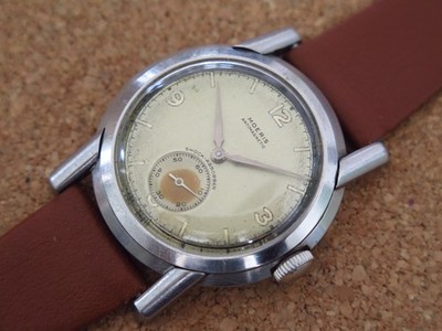 Vintage mens Moeris manual wind 35mm amazing steel case all original rare model!