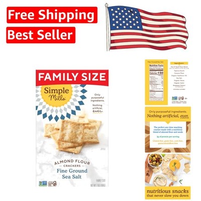 Versatile  Almond Flour Crackers - Family Size, 7oz Delicious Snack