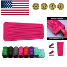 Resistant Silicone Mat Pouch for Flat Iron, Curling Iron,Hot Hair Tools