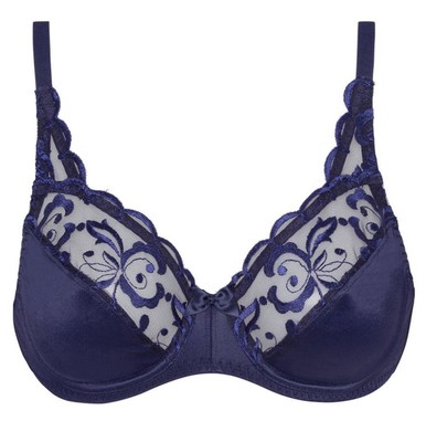 Playtex Essential Elegance Bügel-BH dunkelblau bestickt UK 34D