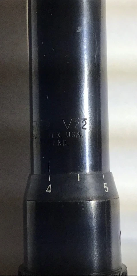 Mira para rifle Weaver V22-A, 3-6x, retícula dúplex pesada, con anillos de punta de tejedor Foto 4 de 4