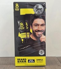 The Beard Club Permanent Hair  Beard Dye All in One Kit - 5 Minute - Real Black