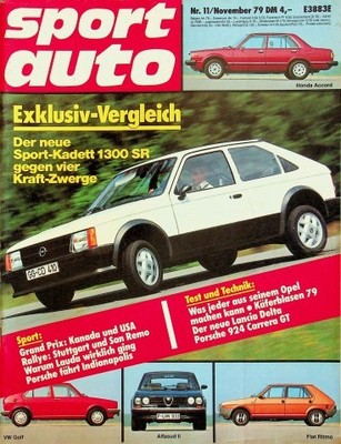 3) Sport Auto 11/1979 - Honda Accord mit 80PS bess - Opel Ascona i 2000 Irmsche