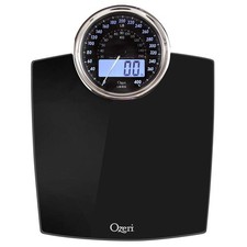 Ozeri Rev 400 lbs. Digital Bathroom Scale with Electro-Mechanical Weight Dial