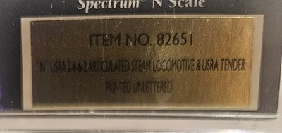 Spectrum N Scale Pennsylvania 2-6-6-2  Steam Locomotive w/ Tender DC 