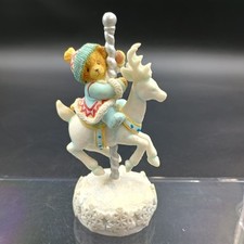 Cherished Teddies Frosty Fun Avon Exclusive Enesco 118760 Bear Deer Carousel