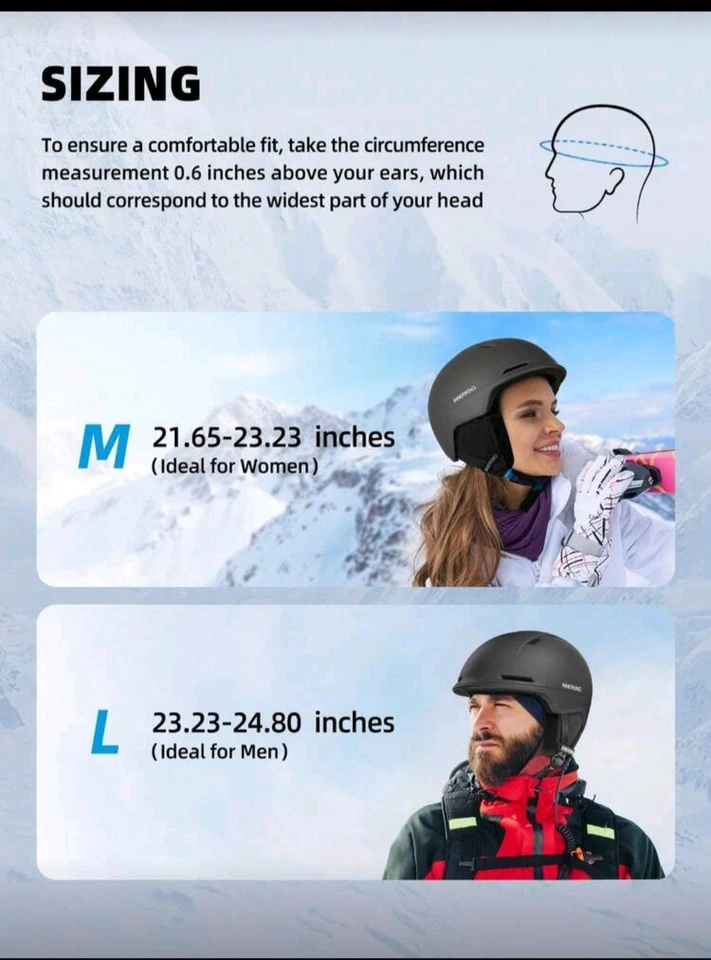 Juego de casco de snowboard con gafas para adultos, carcasa de PC resistente y amortiguador Foto 3 de 4