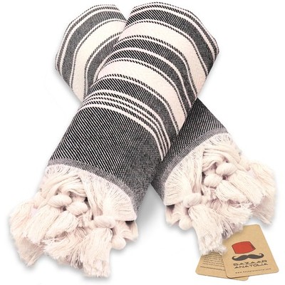 Turkish Hand Towels for Bathroom Set of 2 | 39''x19'', Cotton | Bathroom & Deco...