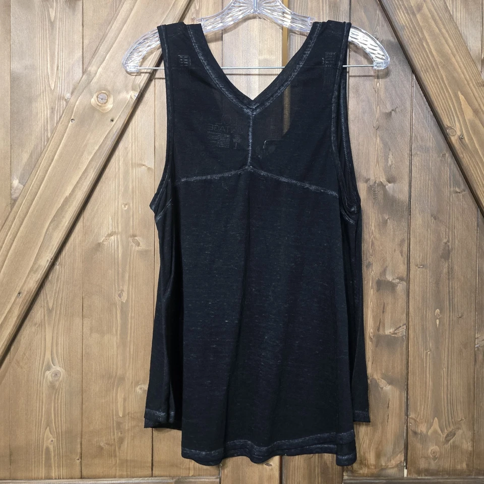 Camiseta sin mangas LOL vintage negra gráfica para mujer talla L diseño simbólico boho luna Foto 3 de 4