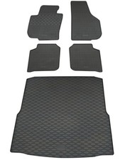 Gummi Fußmatten Kofferraumwanne für Skoda Superb 2 Kombi 2009- Set Gummimatten