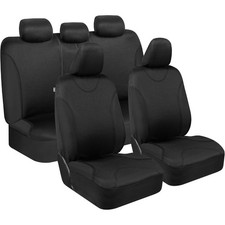 Black Polyester Car Seat Covers Full Set Universal Fit For Suv Truck Car Inte... Black Polyester Car Seat Covers Full Set Universal Fit For Suv Truck Car Inte...