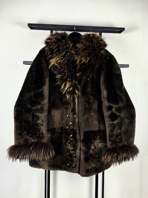 VTG Streetwear Japanese Avant Garde Real Fur Mohair Coat Jacket 90s Y2K