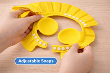 Baby Bath Shampoo Shower Cap Adjustable Wash Shield Hat for Toddlers Yellow