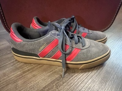 Adidas Shoes Mens 9 Busenitz Vulc Skateboarding Low Sneakers F37887 Gray Red