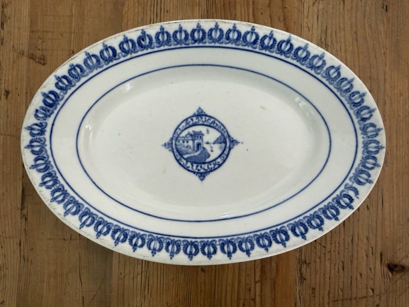 Antique Greenwood China Trenton N.J. Small 6” X 9” Oval Dish Platter