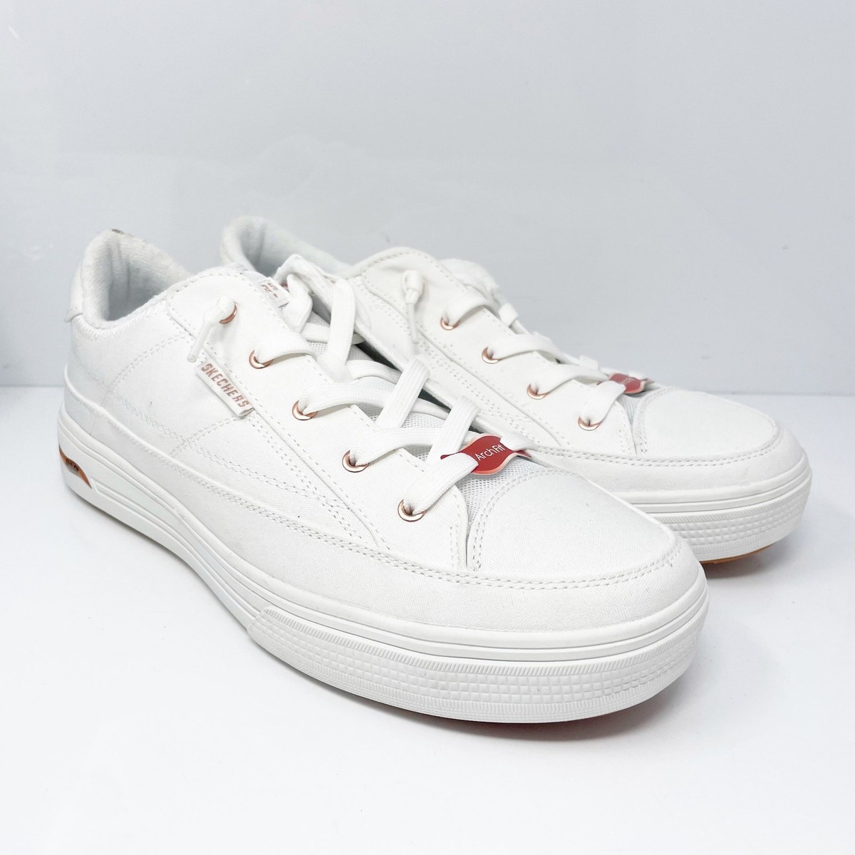 Skechers Womens Arch Fit Arcade 177190W White Casual Shoes