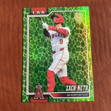 2026 Topps Series 1 Baseball Zach Neto Easter Green Leaf Foil #230 SP Angels