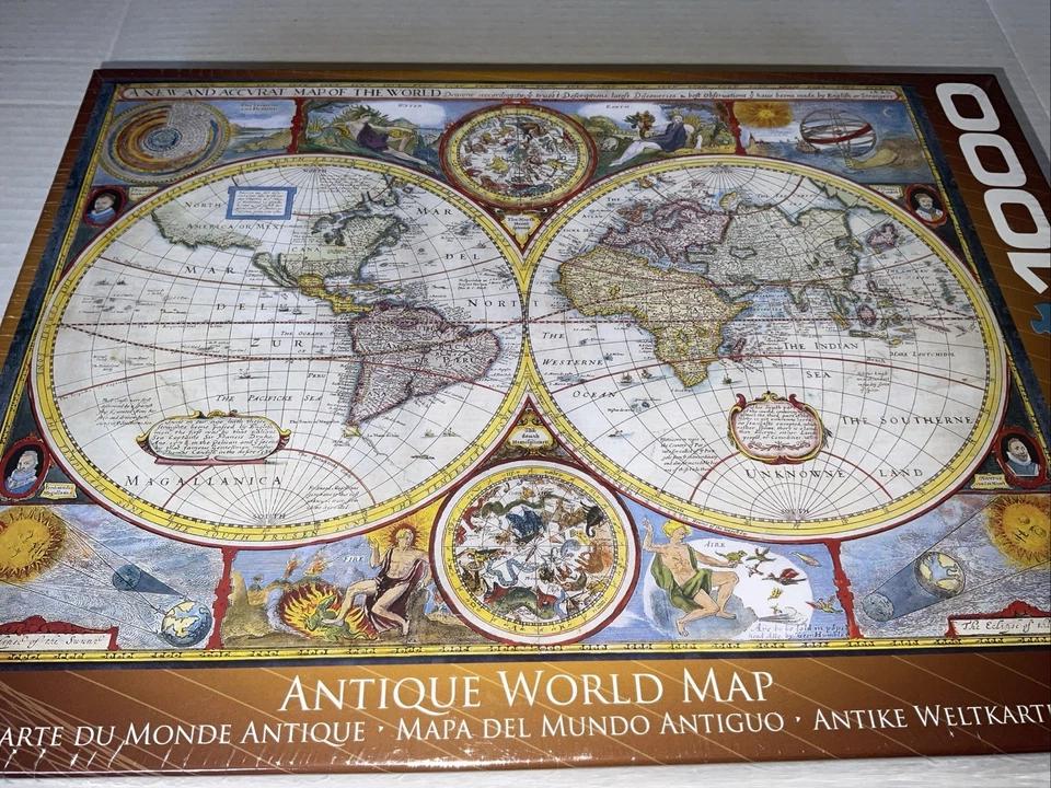 Euro Graphics Antique World Map Puzzle 1000 PC SEALED 19 1/4” X 26 5/8” - Image 4 of 4