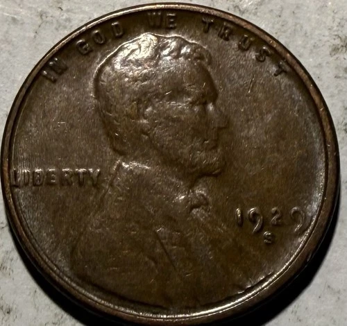 1929-S Lincoln Wheat Penny Cent - VF - T443