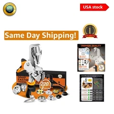 Upgraded Snap Fastener Tool with 220 Snaps—Perfect for Leather & Fabric Projects