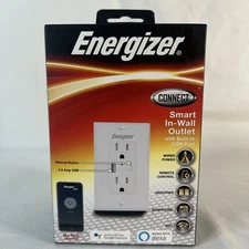 Energizer Connect Smart In-Wall Outlet With USB Port - WiFi - Alexa - Google