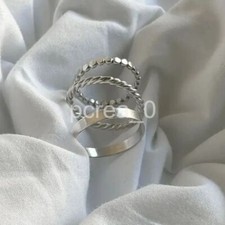 Handmade 925 Sterling Silver Ultra Thin Stacking Rings Simple Minimalist ring S1