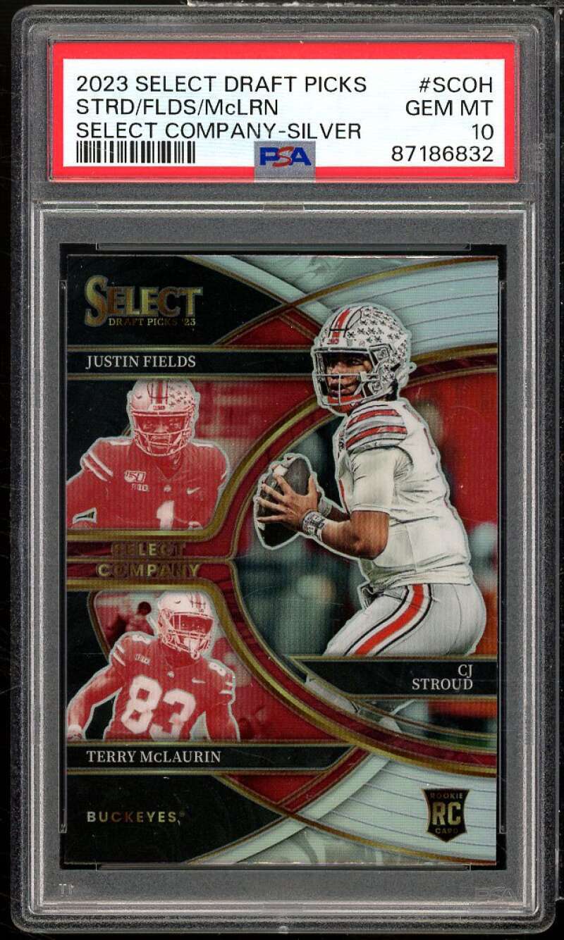 Justin Fields / C.J. Stroud Rookie 2023 Select DP Company Silver #scoh PSA 10