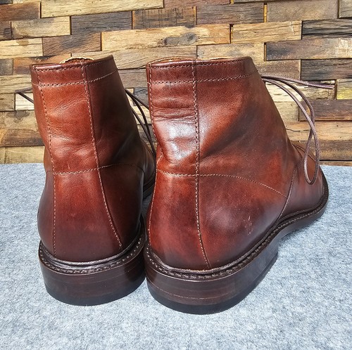 Frye Leather Cap Toe Lace Up Riding Boots Mens 13 D Brown Made in Mexico - Picture 6 of 14