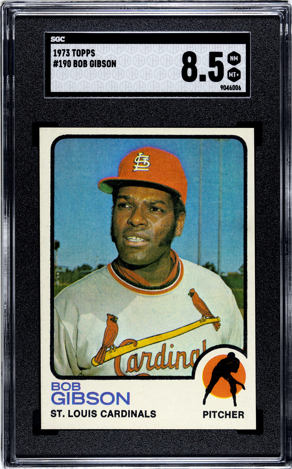 1973 Topps #190 Bob Gibson St. Louis Cardinals HOF SGC 8.5 NM-MT+