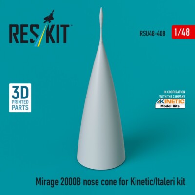 Mirage 2000B Nasenkegel für Kinetic/Italeri (3D gedruckt) 1:48 ResKit RSU48-0408