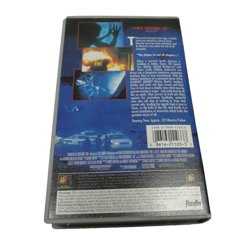 1998 The X-Files Movie VHS Video Cassette Tape Former Rental Not Working Moldy - Picture 6 of 10