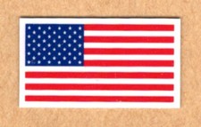American Flag Decals for Back of the Football Helmet 1 X 1 5/8 inches- 20 Mil 3M