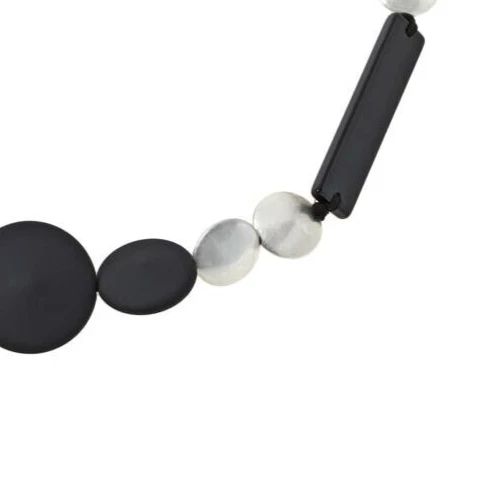 MarlaWynne MultiStation Silvertone Suede Cord Drama Necklace. 43 1