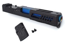 HGW Complete Upper for Glock 19 - 17-4 Black Nitride Slide Blue Fluted Barrel