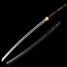 40'' Black 1095 Carbon Steel Japanese Samurai Real Katana Sword Sharp US Stock