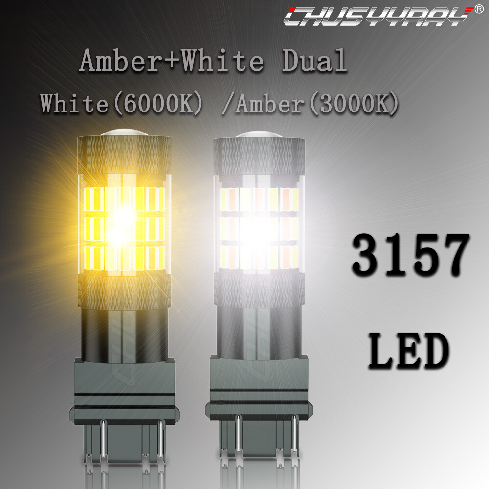 BRISHINE CANBUS 3157 Switchback LED Bulbs Built-in Resistor - Foto 3